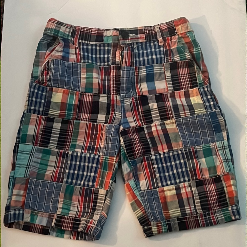Children place plaid short size 14